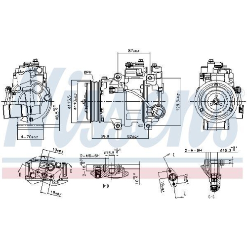 NISSENS Kompressor, Klimaanlage ** FIRST FIT ** 890133