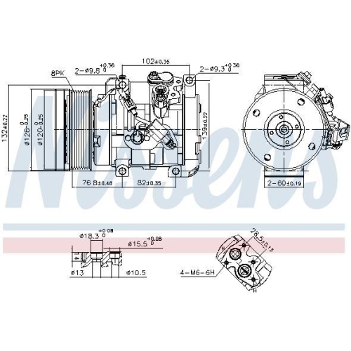 NISSENS Kompressor, Klimaanlage ** FIRST FIT ** 890870