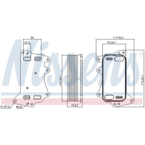 NISSENS Ölkühler, Automatikgetriebe ** FIRST FIT ** 90903