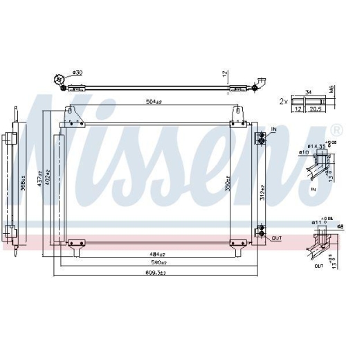 NISSENS Kondensator, Klimaanlage ** FIRST FIT ** 941296
