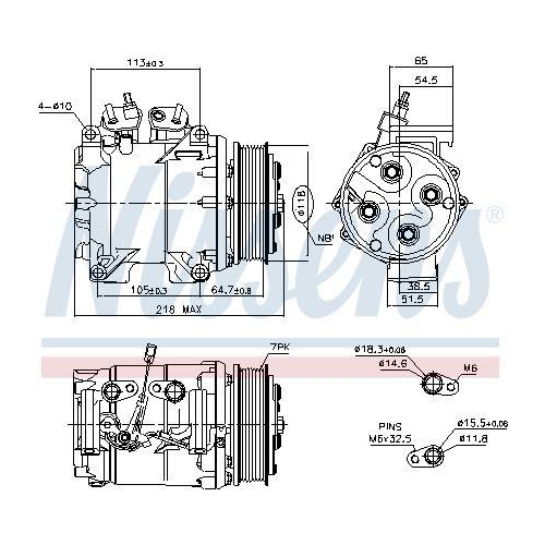 NISSENS Kompressor, Klimaanlage ** FIRST FIT ** 890128