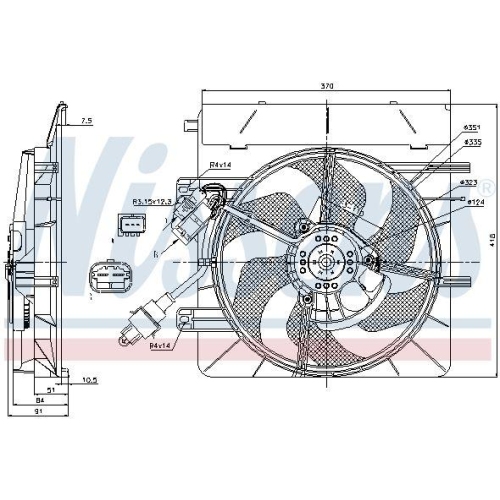 NISSENS L&uuml;fter, Motork&uuml;hlung 85307