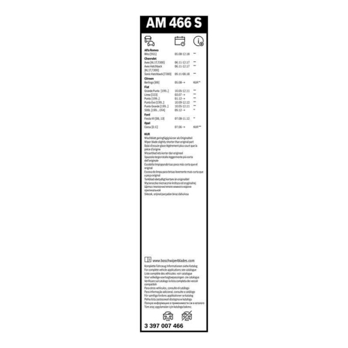 BOSCH Wischblatt Aerotwin Multi-Clip 3 397 007 466