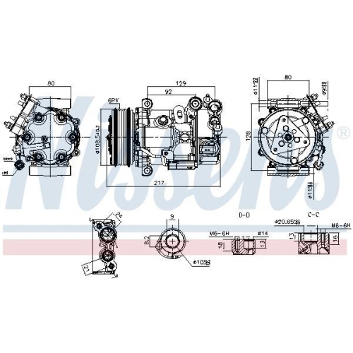 NISSENS Kompressor, Klimaanlage ** FIRST FIT ** 890979