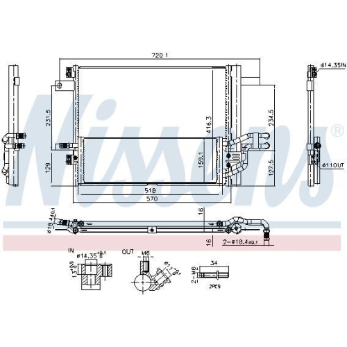 NISSENS Kondensator, Klimaanlage ** FIRST FIT ** 940999