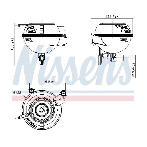 NISSENS Ausgleichsbehälter, Kühlmittel 996415