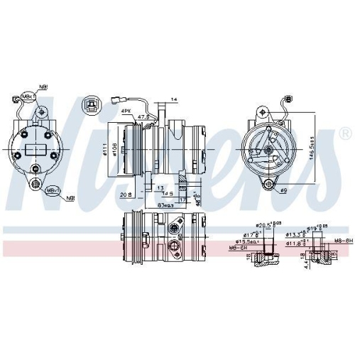 NISSENS Kompressor, Klimaanlage ** FIRST FIT ** 89261