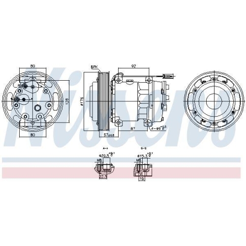 NISSENS Kompressor, Klimaanlage ** FIRST FIT ** 891002