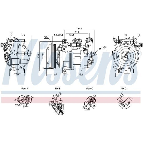 NISSENS Kompressor, Klimaanlage ** FIRST FIT ** 891108