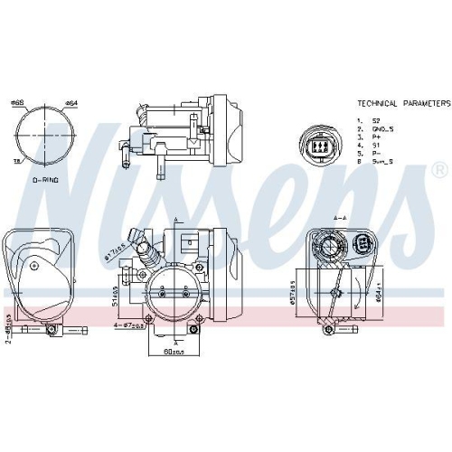 NISSENS Drosselklappenstutzen ** FIRST FIT ** 955115