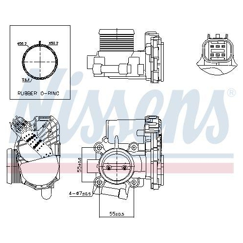 NISSENS Drosselklappenstutzen ** FIRST FIT ** 955009