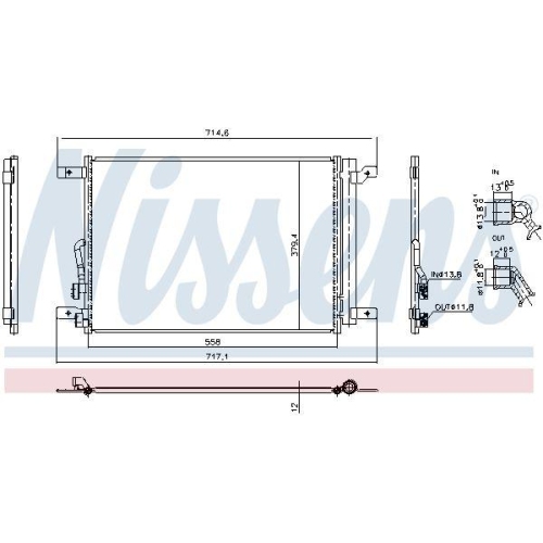 NISSENS Kondensator, Klimaanlage ** FIRST FIT ** 940974