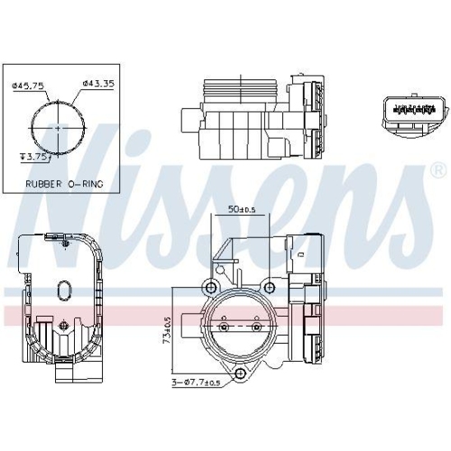 NISSENS Drosselklappenstutzen ** FIRST FIT ** 955006
