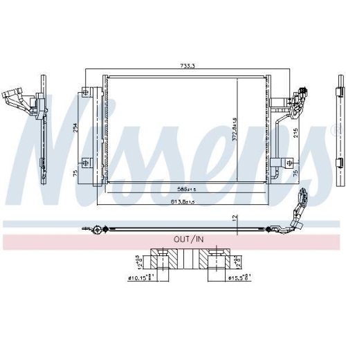 NISSENS Kondensator, Klimaanlage ** FIRST FIT ** 940984
