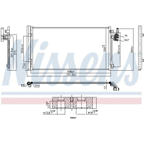 NISSENS Kondensator, Klimaanlage ** FIRST FIT ** 941286