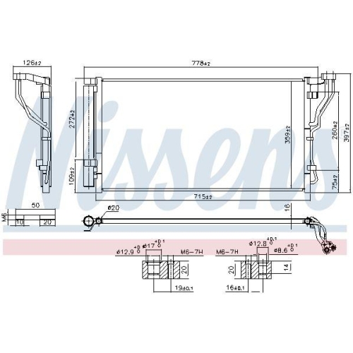 NISSENS Kondensator, Klimaanlage 940851