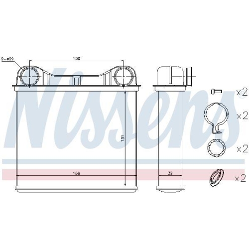 NISSENS Wärmetauscher, Innenraumheizung ** FIRST FIT ** 72049