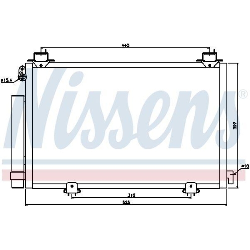 NISSENS Kondensator, Klimaanlage 94590