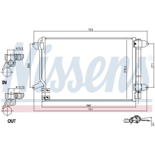 NISSENS Kondensator, Klimaanlage ** FIRST FIT ** 940238