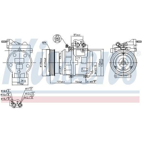 NISSENS Kompressor, Klimaanlage ** FIRST FIT ** 890067