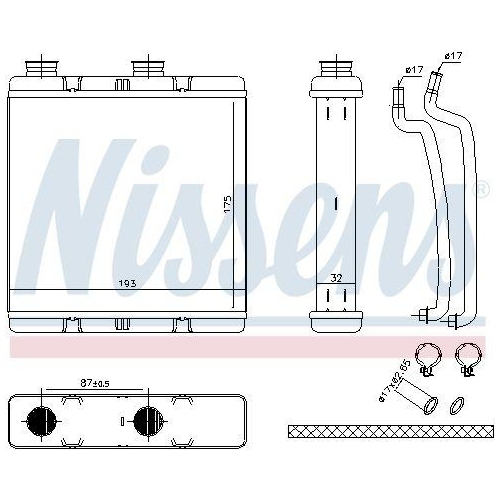 NISSENS W&auml;rmetauscher, Innenraumheizung ** FIRST FIT ** 707173