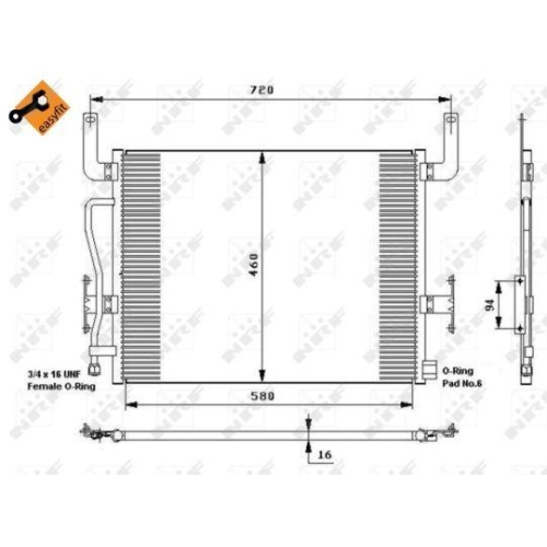 NRF Kondensator, Klimaanlage EASY FIT 35655