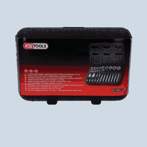 Torx-Steckschl&uuml;ssel- und Bit-Satz, 30-tlg Bits mit Bohrung KS TOOLS 911.4301-2