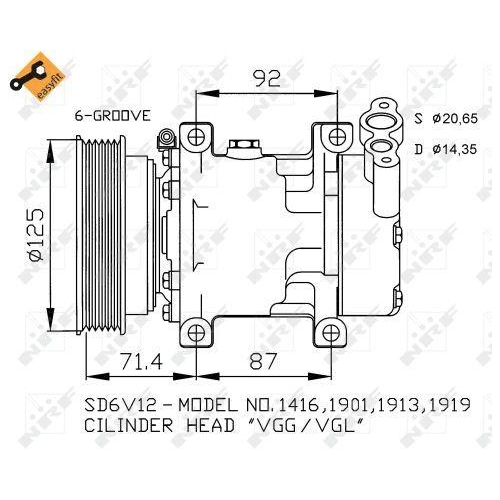 NRF Kompressor, Klimaanlage EASY FIT 32259