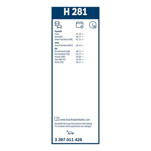 BOSCH Wischblatt Rear 3 397 011 428
