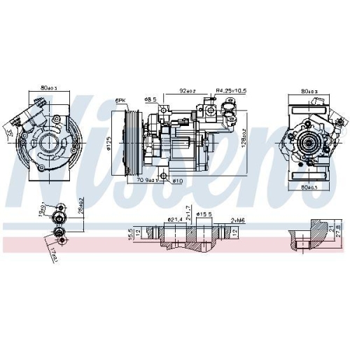 NISSENS Kompressor, Klimaanlage ** FIRST FIT ** 89579