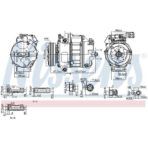 NISSENS Kompressor, Klimaanlage ** FIRST FIT ** 890759