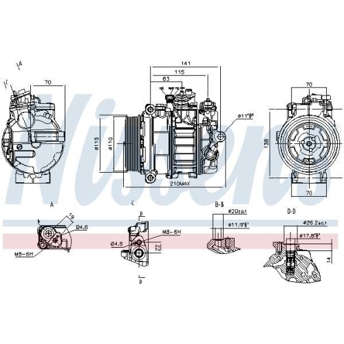 NISSENS Kompressor, Klimaanlage ** FIRST FIT ** 890590