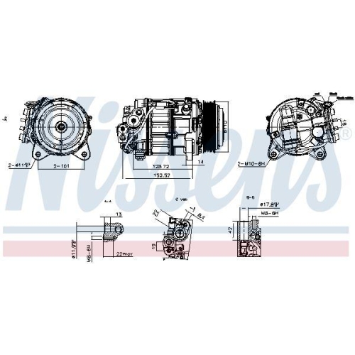 NISSENS Kompressor, Klimaanlage ** FIRST FIT ** 891003