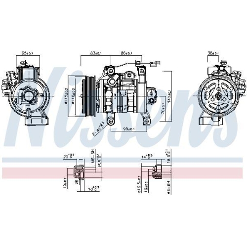 NISSENS Kompressor, Klimaanlage ** FIRST FIT ** 891130