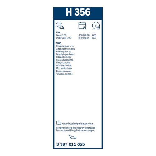 BOSCH Wischblatt Rear 3 397 011 655