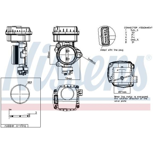 NISSENS Drosselklappenstutzen ** FIRST FIT ** 955206