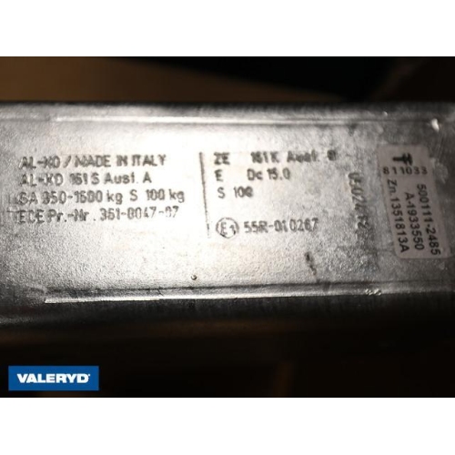 Auflaufeinrichtung AL-KO 161S 950-1600 kg 1636G/1637/2051 Anh&auml;nger Valeryd