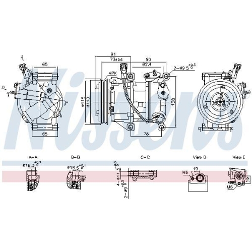 NISSENS Kompressor, Klimaanlage ** FIRST FIT ** 891095