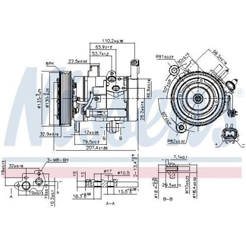 NISSENS Kompressor, Klimaanlage ** FIRST FIT ** 890159