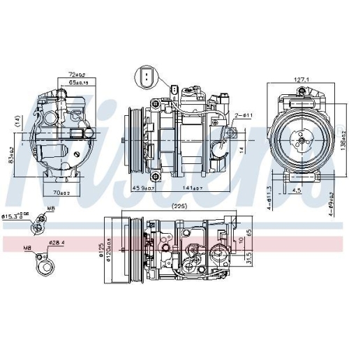 NISSENS Kompressor, Klimaanlage ** FIRST FIT ** 890191