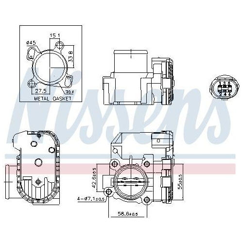 NISSENS Drosselklappenstutzen ** FIRST FIT ** 955191