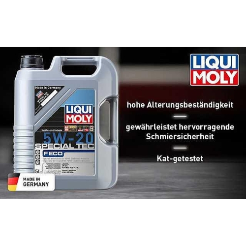 LIQUI MOLY Motoröl Special Tec F Eco, 5W-20, 6-Liter Kanister - Art.Nr. 3841