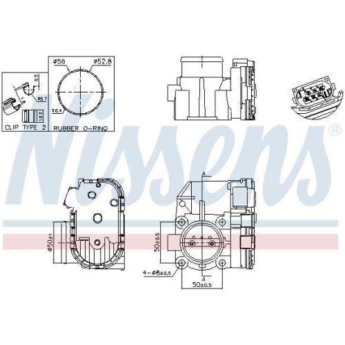 NISSENS Drosselklappenstutzen ** FIRST FIT ** 955120