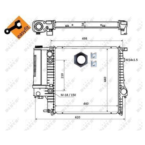NRF K&uuml;hler, Motork&uuml;hlung EASY FIT 50565