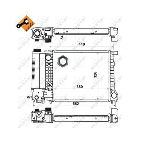 NRF K&uuml;hler, Motork&uuml;hlung EASY FIT 51352