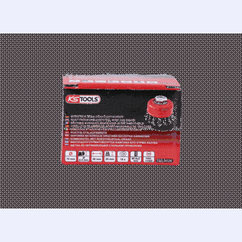 Rostfreie Stahldrahttopfb&uuml;rste 0,5mm, Durchmesser 75mm KS TOOLS 340.0026