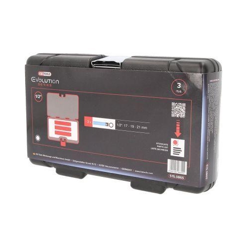 Alu-Felgen Kraft-Stecknuss-Satz extra lang 3-tlg 1/2 Zoll 17 19 21 mm 515.0865