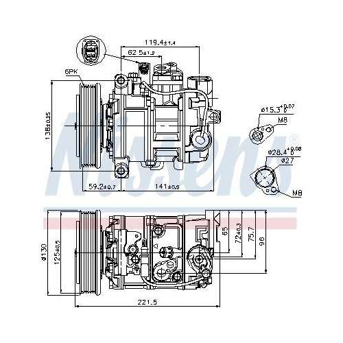 NISSENS Kompressor, Klimaanlage ** FIRST FIT ** 89236