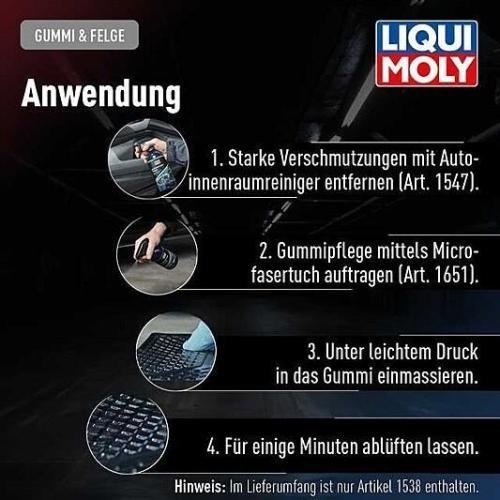 3x Gummipflege LIQUI MOLY 1538 Gummi Pflege Reiniger Gummipflegemittel 500ml