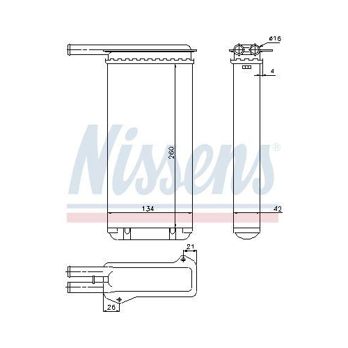 NISSENS W&auml;rmetauscher, Innenraumheizung 71755